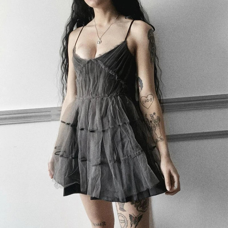 Black Dahlia Mesh Dress