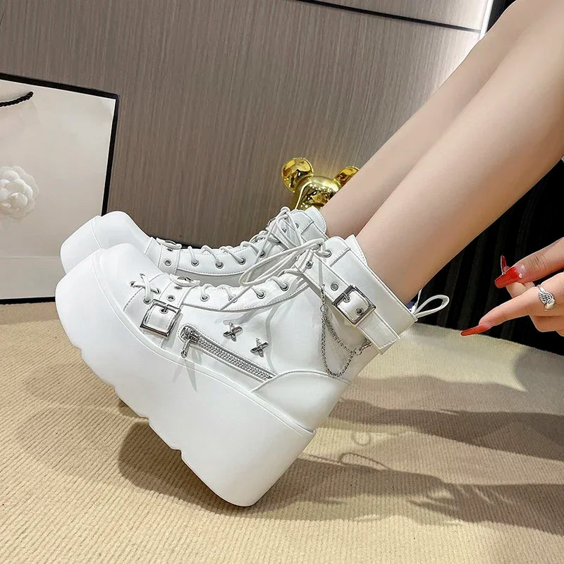 Grimlash Punk Motorcycle Boots