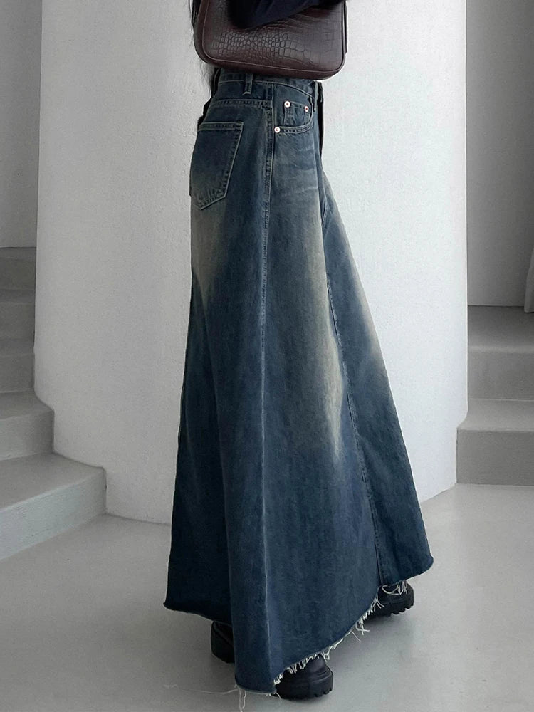 Ruinstone Denim Skirt