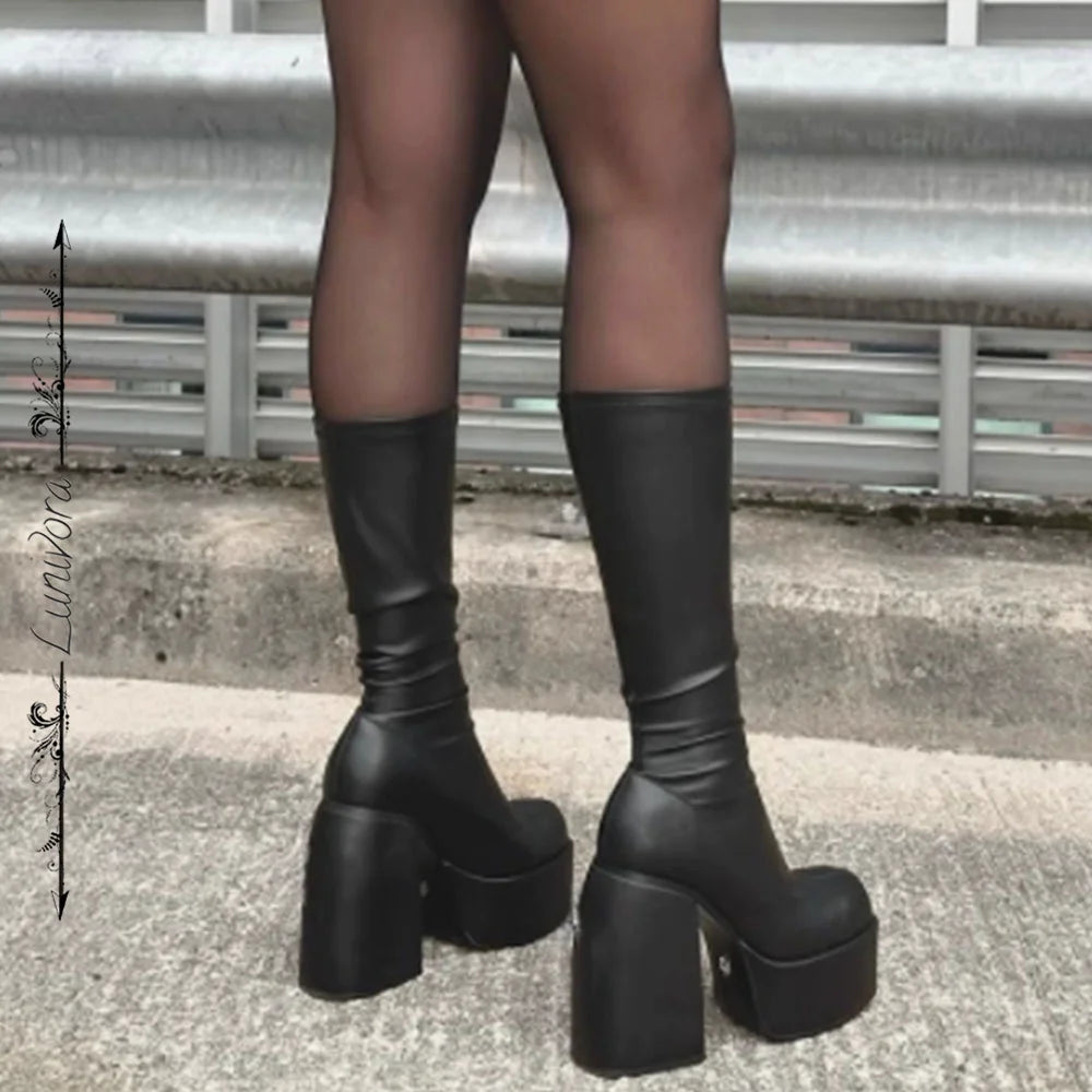 Lunaria Chunky Platform Boots