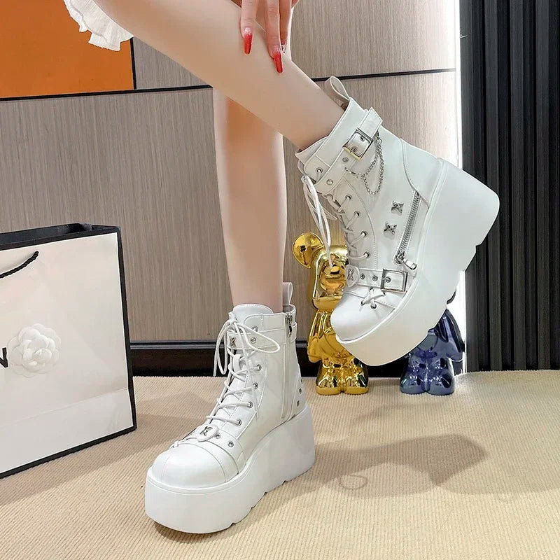Grimlash Punk Motorcycle Boots