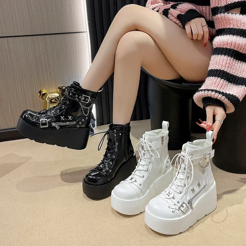 Grimlash Punk Motorcycle Boots
