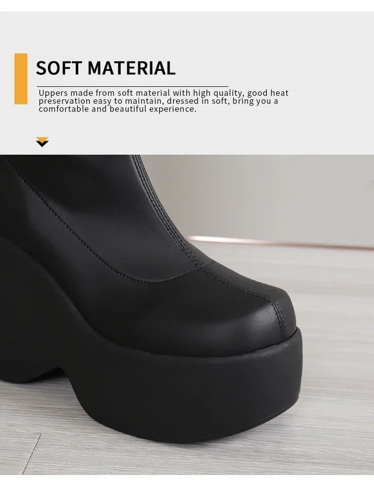 Karma Chunky Platform Ankle Boots