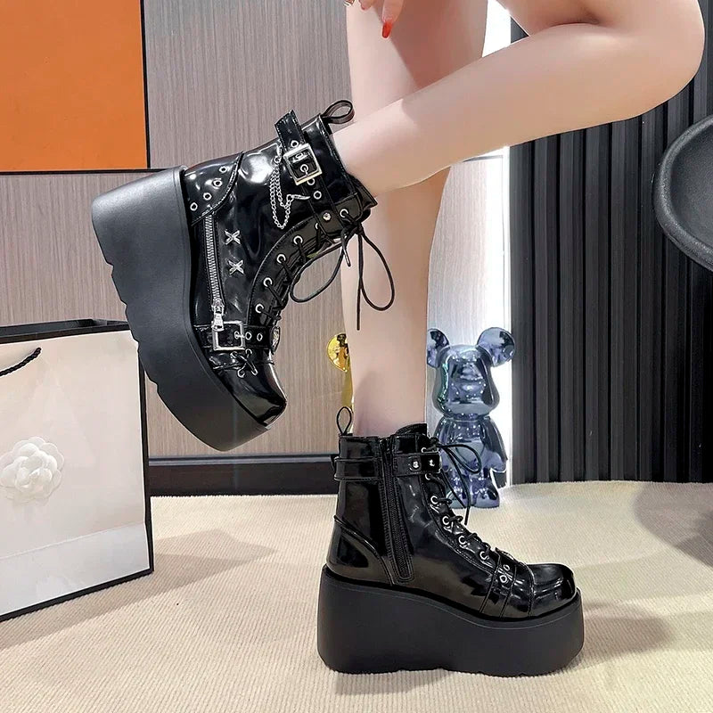 Grimlash Punk Motorcycle Boots