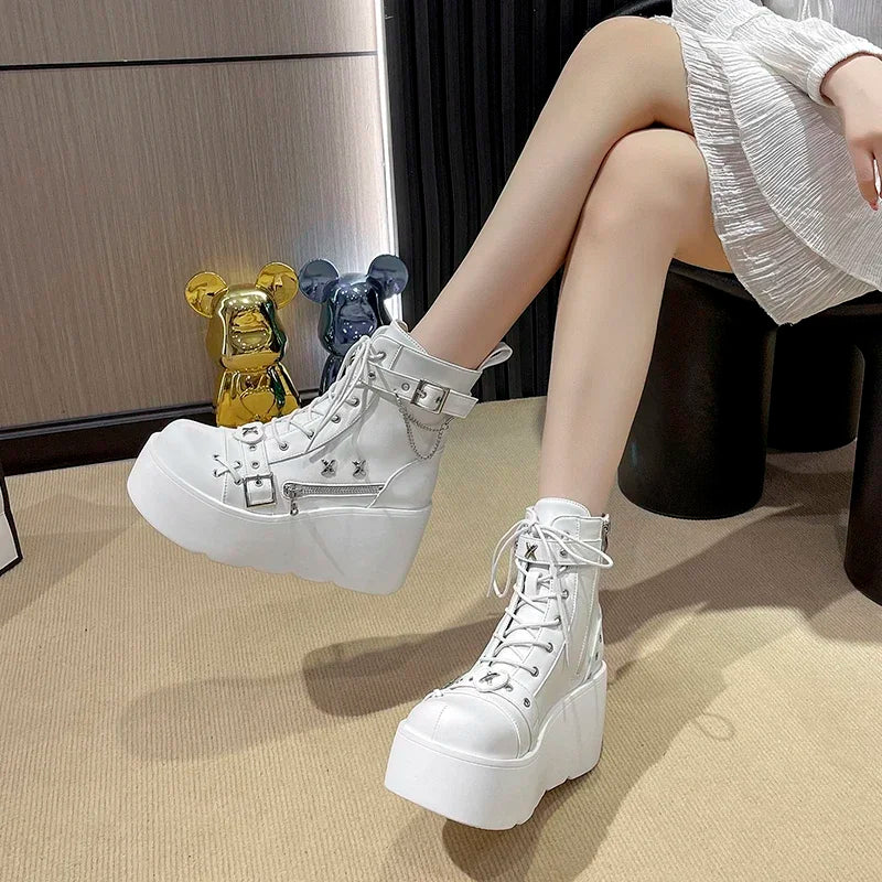 Grimlash Punk Motorcycle Boots