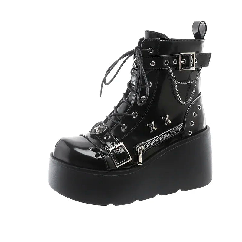 Grimlash Punk Motorcycle Boots