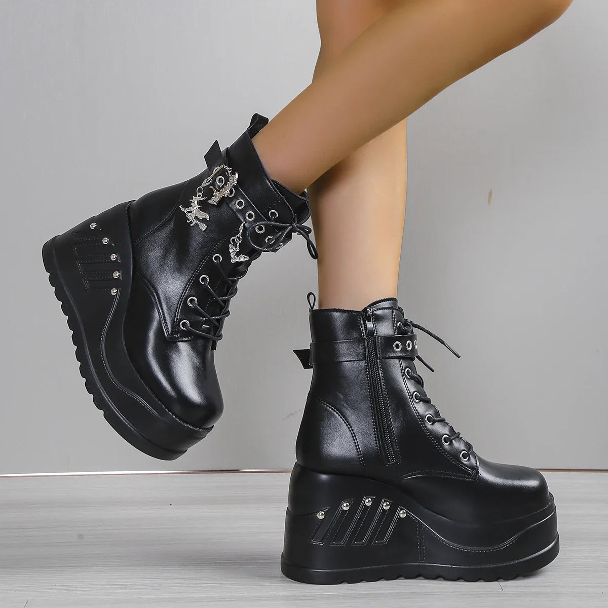 Dahlia Platform Heels Boots