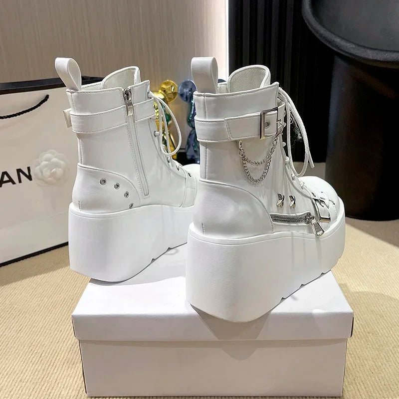 Grimlash Punk Motorcycle Boots