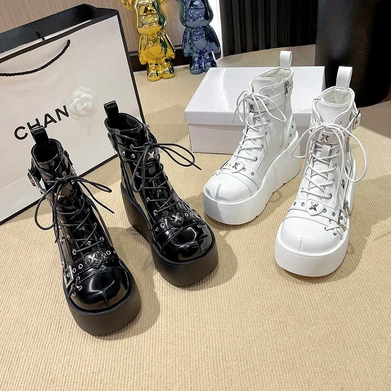Grimlash Punk Motorcycle Boots