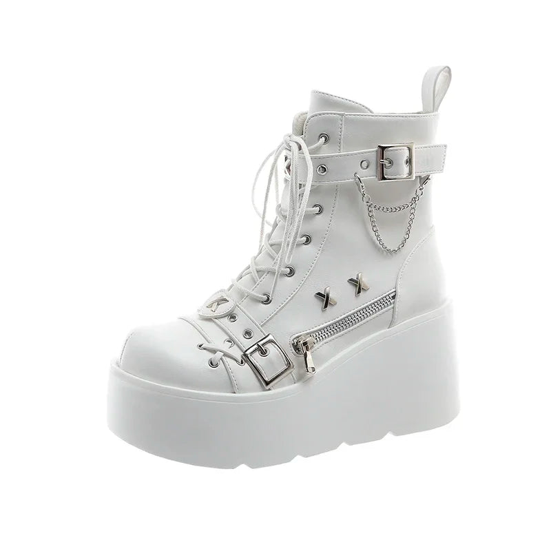 Grimlash Punk Motorcycle Boots