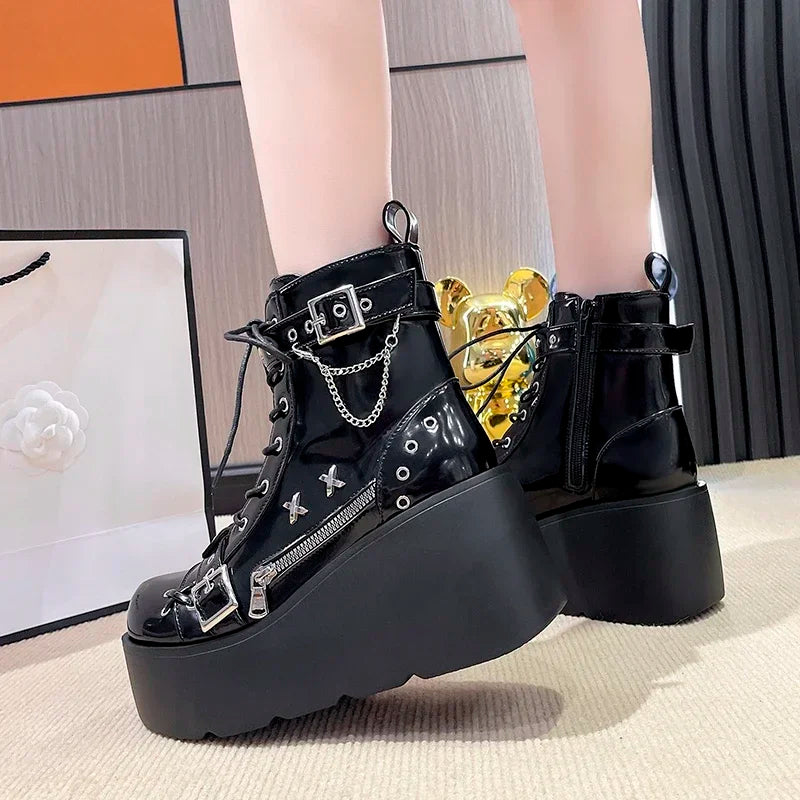 Grimlash Punk Motorcycle Boots