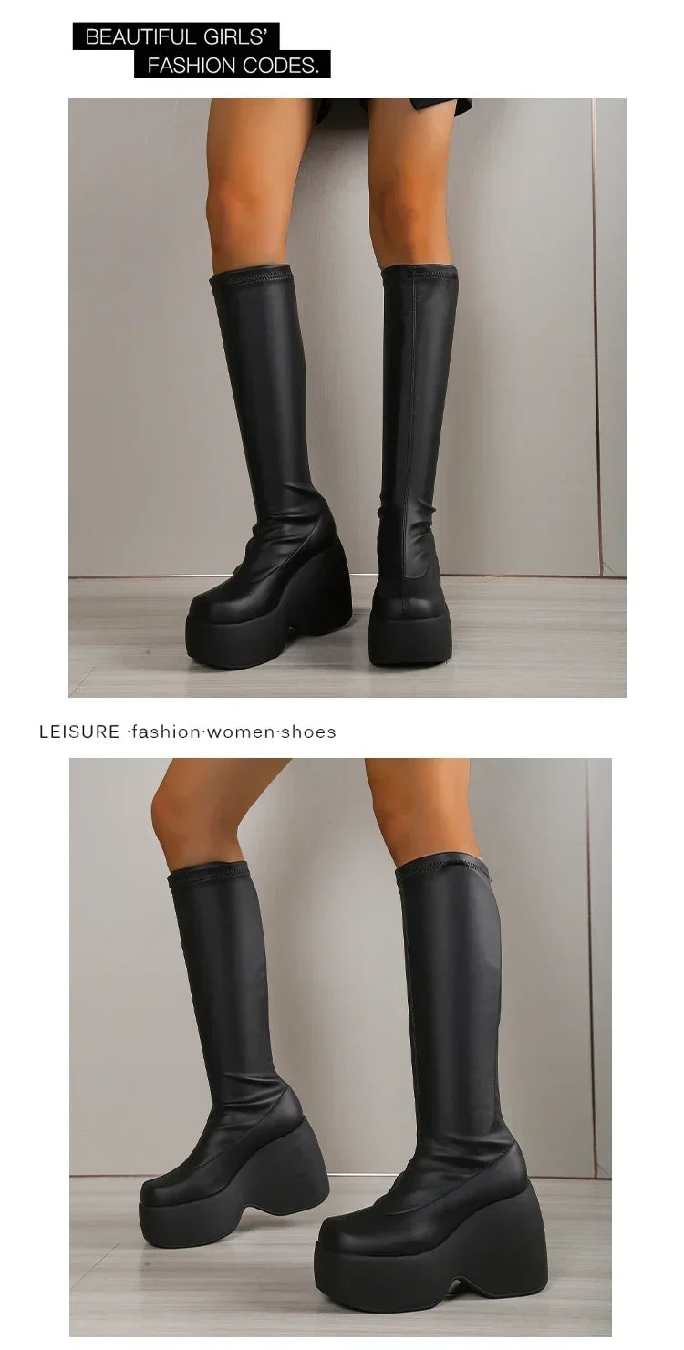 Karma Chunky Platform Ankle Boots