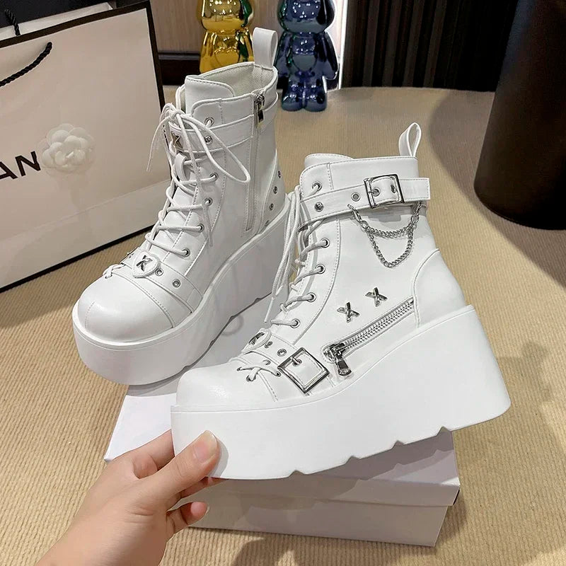 Grimlash Punk Motorcycle Boots