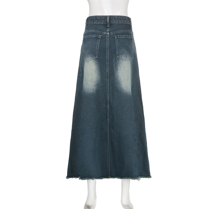 Ruinstone Denim Skirt