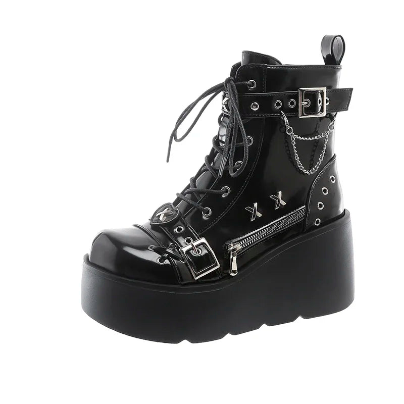 Grimlash Punk Motorcycle Boots