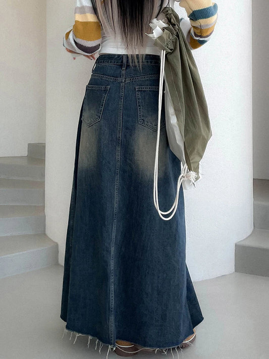 Ruinstone Denim Skirt