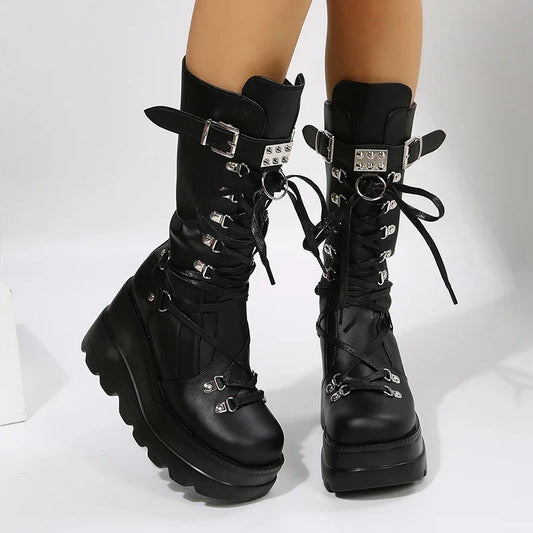 Nyra Strap Combat Boots