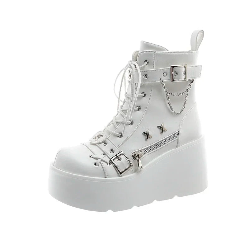Grimlash Punk Motorcycle Boots
