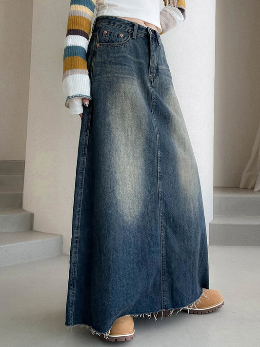 Ruinstone Denim Skirt